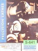 Sharp-Sharp HMV, Milling Operations and Parts Manual Year (2002)-HMV-01